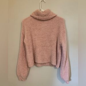 Fuzzy pink sweater